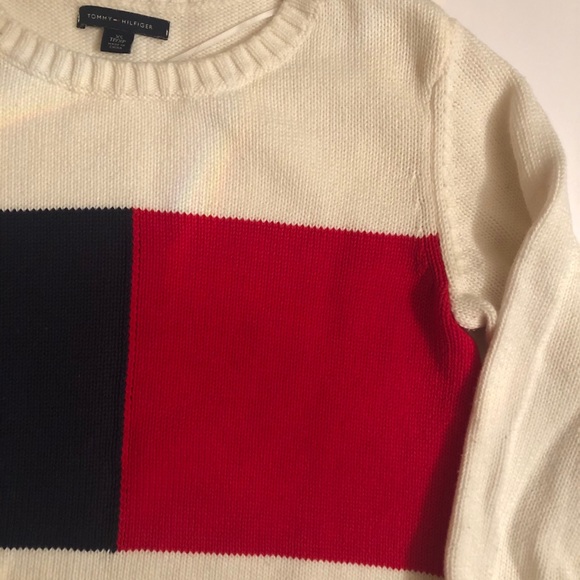 Tommy Hilfiger cream knit logo sweater - Picture 2 of 2